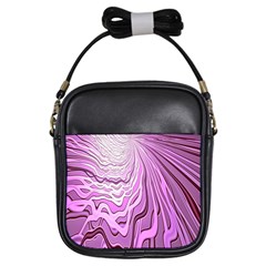 Light Pattern Abstract Background Wallpaper Girls Sling Bags by Nexatart