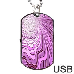 Light Pattern Abstract Background Wallpaper Dog Tag Usb Flash (two Sides) by Nexatart