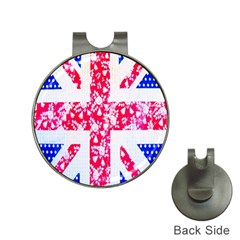 British Flag Abstract British Union Jack Flag In Abstract Design With Flowers Hat Clips With Golf Markers by Nexatart