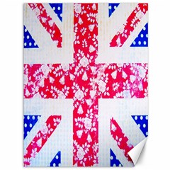 British Flag Abstract British Union Jack Flag In Abstract Design With Flowers Canvas 36  X 48   by Nexatart