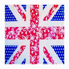 British Flag Abstract British Union Jack Flag In Abstract Design With Flowers Medium Glasses Cloth by Nexatart