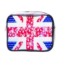 British Flag Abstract British Union Jack Flag In Abstract Design With Flowers Mini Toiletries Bags by Nexatart