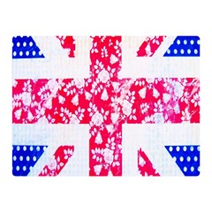 British Flag Abstract British Union Jack Flag In Abstract Design With Flowers Double Sided Flano Blanket (mini)  by Nexatart