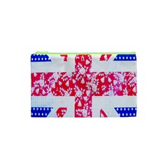 British Flag Abstract British Union Jack Flag In Abstract Design With Flowers Cosmetic Bag (xs) by Nexatart