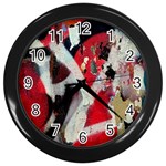 Abstract Graffiti Background Wallpaper Of Close Up Of Peeling Wall Clocks (Black) Front