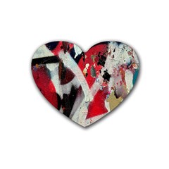 Abstract Graffiti Background Wallpaper Of Close Up Of Peeling Rubber Coaster (heart)  by Nexatart