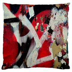 Abstract Graffiti Background Wallpaper Of Close Up Of Peeling Large Cushion Case (One Side)