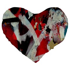 Abstract Graffiti Background Wallpaper Of Close Up Of Peeling Large 19  Premium Heart Shape Cushions