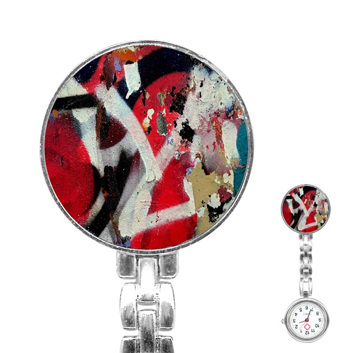 Abstract Graffiti Background Wallpaper Of Close Up Of Peeling Stainless Steel Nurses Watch