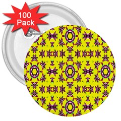 Yellow Seamless Wallpaper Digital Computer Graphic 3  Buttons (100 Pack)  by Nexatart