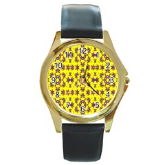 Yellow Seamless Wallpaper Digital Computer Graphic Round Gold Metal Watch by Nexatart