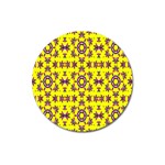 Yellow Seamless Wallpaper Digital Computer Graphic Magnet 3  (Round) Front