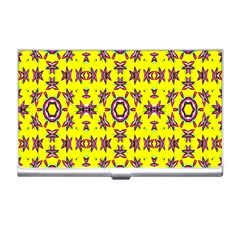 Yellow Seamless Wallpaper Digital Computer Graphic Business Card Holders by Nexatart