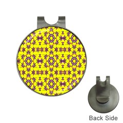 Yellow Seamless Wallpaper Digital Computer Graphic Hat Clips With Golf Markers by Nexatart