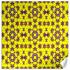 Yellow Seamless Wallpaper Digital Computer Graphic Canvas 12  X 12   by Nexatart