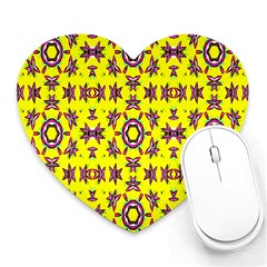 Yellow Seamless Wallpaper Digital Computer Graphic Heart Mousepads by Nexatart