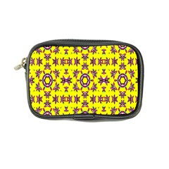 Yellow Seamless Wallpaper Digital Computer Graphic Coin Purse by Nexatart