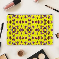 Yellow Seamless Wallpaper Digital Computer Graphic Cosmetic Bag (large)  by Nexatart