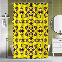 Yellow Seamless Wallpaper Digital Computer Graphic Shower Curtain 48  X 72  (small)  by Nexatart