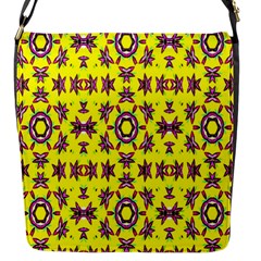 Yellow Seamless Wallpaper Digital Computer Graphic Flap Messenger Bag (s) by Nexatart