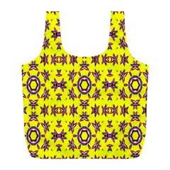 Yellow Seamless Wallpaper Digital Computer Graphic Full Print Recycle Bags (l)  by Nexatart