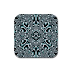 Kaleidoskope Digital Computer Graphic Rubber Square Coaster (4 Pack)  by Nexatart