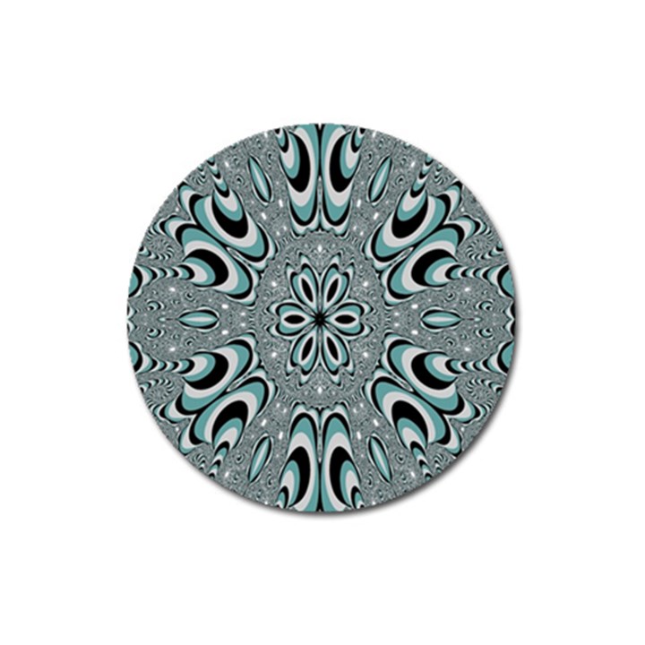 Kaleidoskope Digital Computer Graphic Magnet 3  (Round)