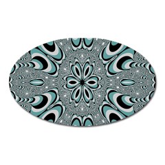 Kaleidoskope Digital Computer Graphic Oval Magnet by Nexatart