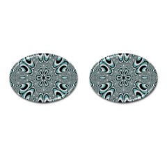 Kaleidoskope Digital Computer Graphic Cufflinks (oval) by Nexatart