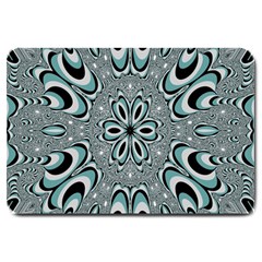 Kaleidoskope Digital Computer Graphic Large Doormat  by Nexatart