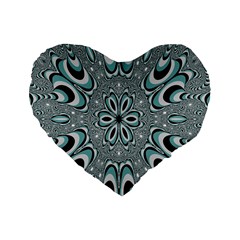 Kaleidoskope Digital Computer Graphic Standard 16  Premium Heart Shape Cushions by Nexatart