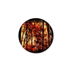 Forest Trees Abstract Golf Ball Marker by Nexatart