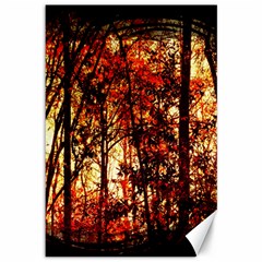 Forest Trees Abstract Canvas 12  X 18   by Nexatart