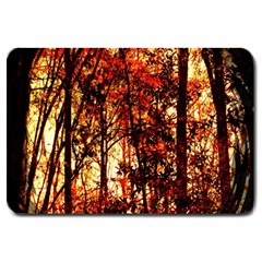 Forest Trees Abstract Large Doormat  by Nexatart