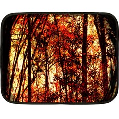 Forest Trees Abstract Fleece Blanket (mini) by Nexatart