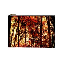 Forest Trees Abstract Cosmetic Bag (large)  by Nexatart