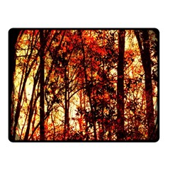 Forest Trees Abstract Fleece Blanket (small) by Nexatart