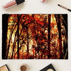 Forest Trees Abstract Cosmetic Bag (xxl)  by Nexatart