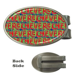 Typographic Graffiti Pattern Money Clips (oval)  by dflcprints