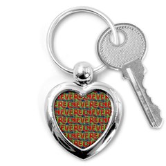 Typographic Graffiti Pattern Key Chains (heart)  by dflcprints