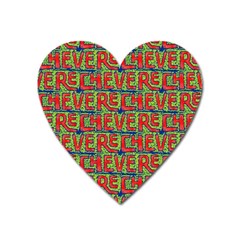 Typographic Graffiti Pattern Heart Magnet by dflcprints