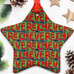 Typographic Graffiti Pattern Star Ornament (two Sides) by dflcprints