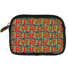 Typographic Graffiti Pattern Digital Camera Cases by dflcprints