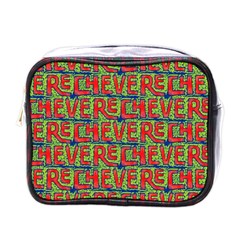 Typographic Graffiti Pattern Mini Toiletries Bags by dflcprints