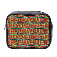 Typographic Graffiti Pattern Mini Toiletries Bag 2-side by dflcprints