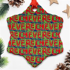 Typographic Graffiti Pattern Ornament (snowflake) by dflcprints