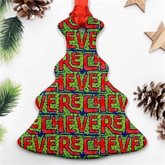 Typographic Graffiti Pattern Christmas Tree Ornament (two Sides) by dflcprints