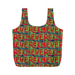 Typographic Graffiti Pattern Full Print Recycle Bags (m)  by dflcprints