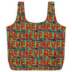 Typographic Graffiti Pattern Full Print Recycle Bags (l)  by dflcprints