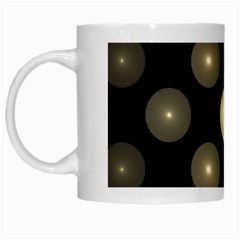 Gray Balls On Black Background White Mugs by Nexatart